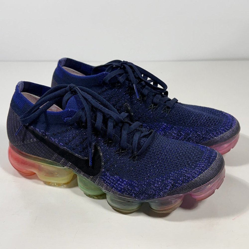 Nike Lab Vapor Max Be True Navy ( 883274-400) Knit Sneakers Women Size 9